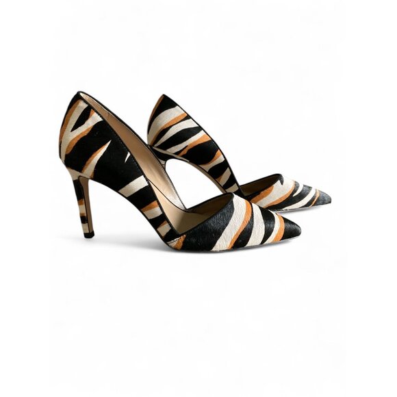 Ann Taylor Zebra Print Calf Hair Stiletto Heels Size 9 - Picture 3 of 6